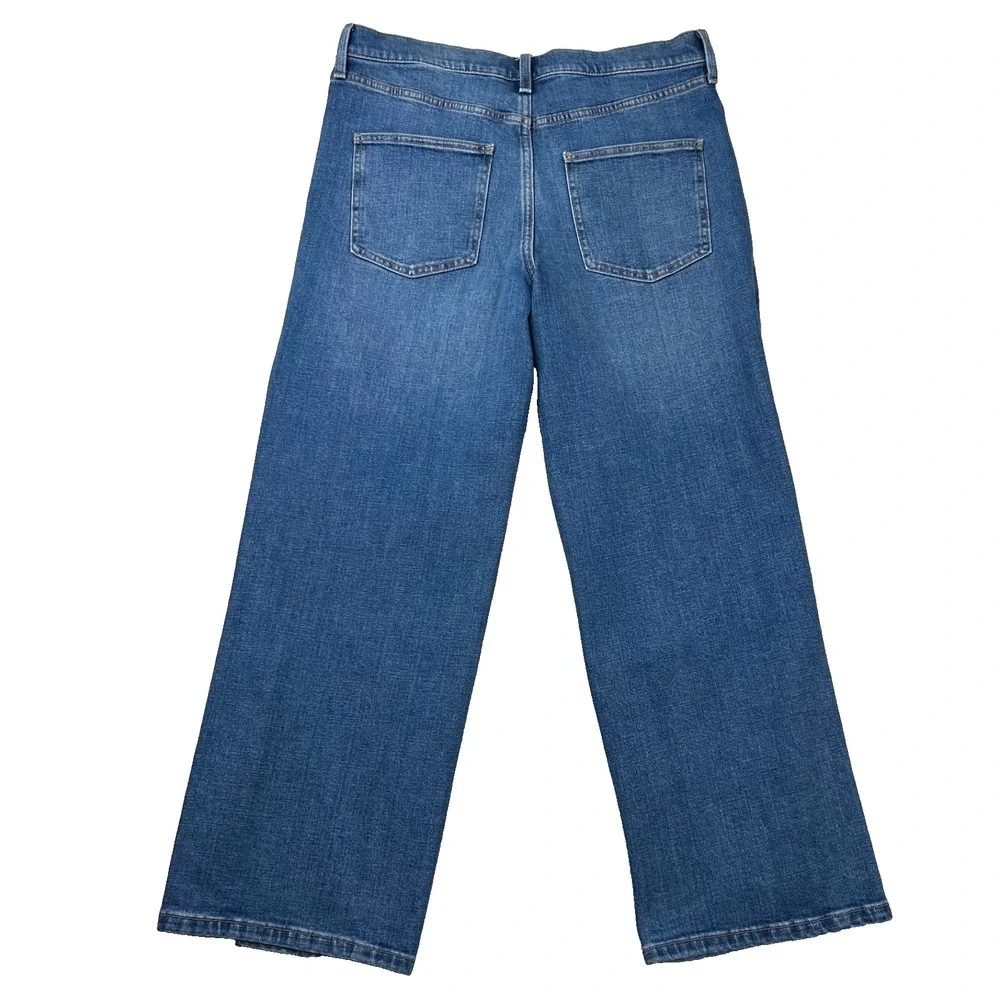 Banana Republic Jeans Womens 32/14 Straight High Rise Stove Pipe Ankle Cut Sew‎